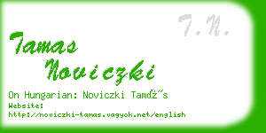 tamas noviczki business card